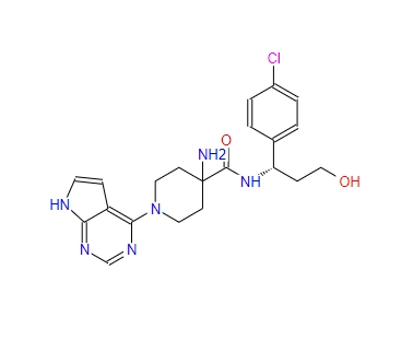 4-氨基-N-[(1S)-1-(4-氯苯基)-3-羥基丙基]-1-(7H-吡咯并[2,3-D]嘧啶-4-基)-4-哌啶甲酰胺1143532-39-1
